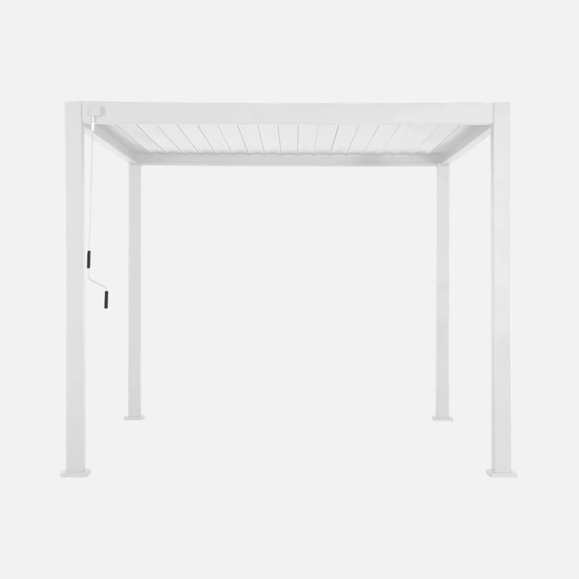 Pergola bioclimatica 3x3m in alluminio con lamelle orientabili V2 + 3 persiane