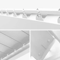 Pergola bioclimatica 3x3m in alluminio con lamelle orientabili V2 + 3 persiane