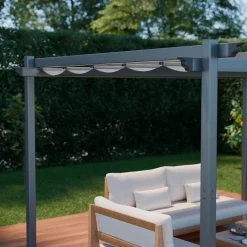 Pergola 3x4m in alluminio telo scorrevole
