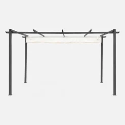 Pergola 3x4m in alluminio telo scorrevole