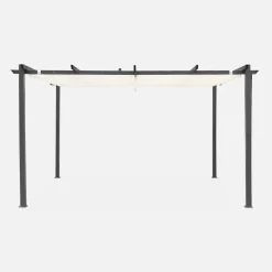 Pergola 3x4m in alluminio telo scorrevole