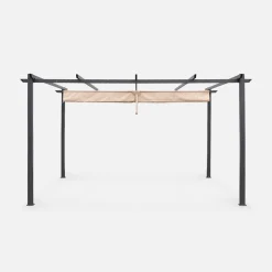 Pergola 3x4m in alluminio telo scorrevole