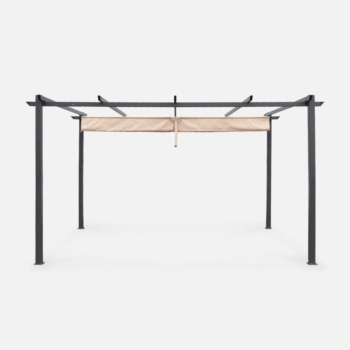 Pergola 3x4m in alluminio telo scorrevole