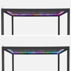 Pergola bioclimatica elettrica 3x4m in alluminio con illuminazione a LED