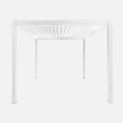 Pergola bioclimatica 3x3m elettrica in alluminio con illuminazione LED