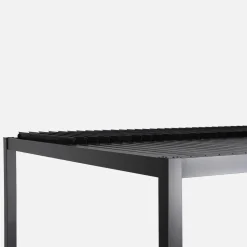 Pergola bioclimatica 3x3m in alluminio e acciaio, lamelle orientabili