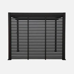 Pergola bioclimatica 3x3m in alluminio con lamelle orientabili V2 + 3 persiane
