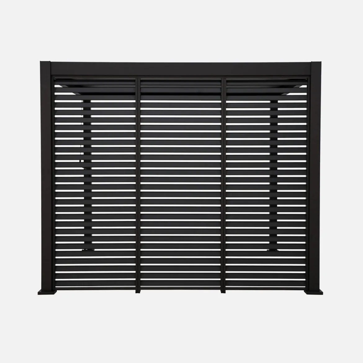 Pergola bioclimatica 3x3m in alluminio con lamelle orientabili V2 + 3 persiane