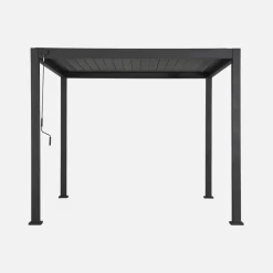 Pergola bioclimatica 3x3m in alluminio con lamelle orientabili V2 + 3 persiane