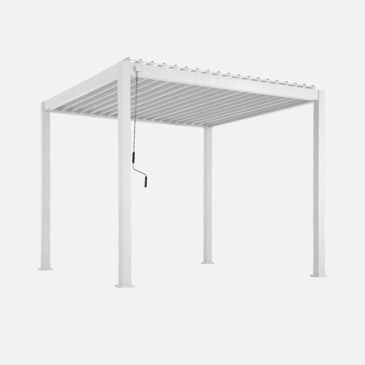 Pergola bioclimatica 3x3m in alluminio con lamelle orientabili