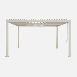 Pergola bioclimatica 3x4m in alluminio e acciaio, lamelle orientabili