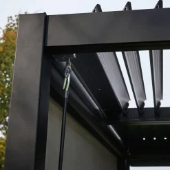 Pergola bioclimatica 3x4m in alluminio e acciaio, lamelle orientabili