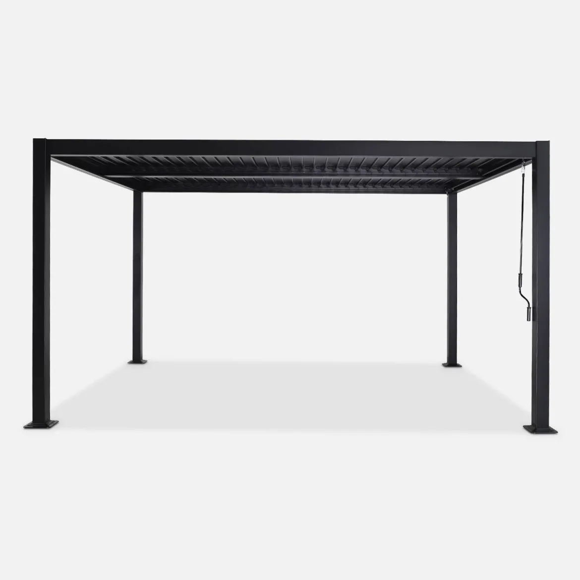 Pergola bioclimatica 3x4m in alluminio e acciaio, lamelle orientabili