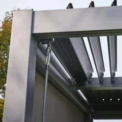 Pergola bioclimatica 3x4m in alluminio e acciaio, lamelle orientabili