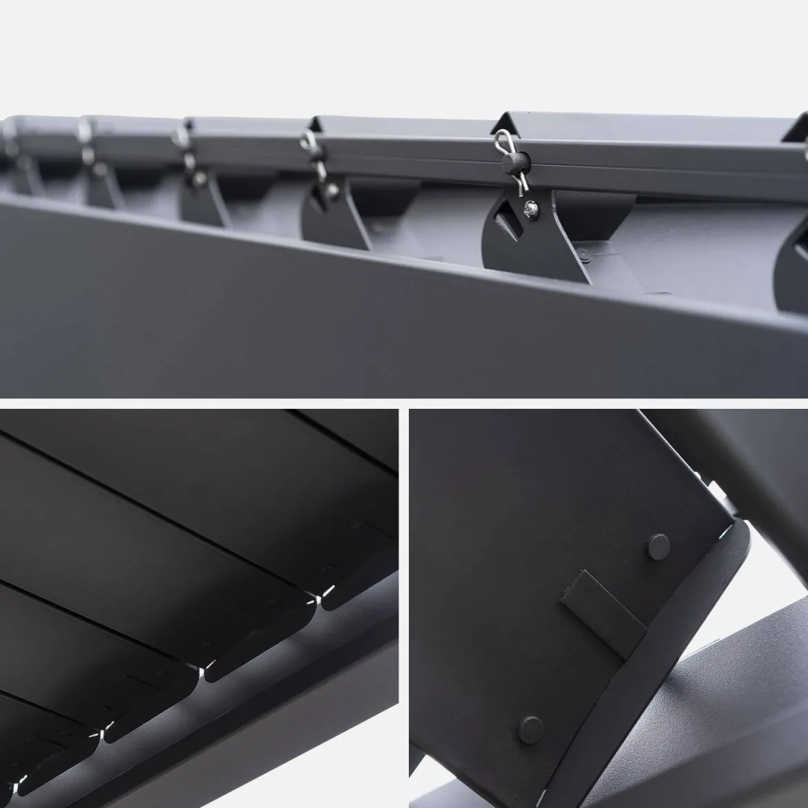 Pergola bioclimatica 3x4m in alluminio, lamelle orientabili