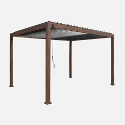 Pergola bioclimatica 3x4m in alluminio, lamelle orientabili