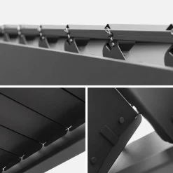 Pergola bioclimatica 3x3m in alluminio con lamelle orientabili