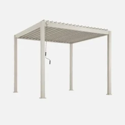 Pergola bioclimatica 3x3m in alluminio con lamelle orientabili