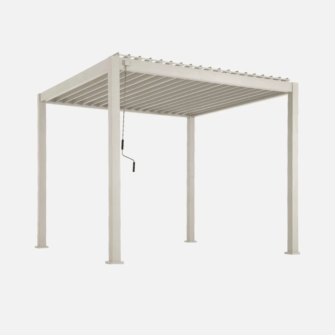 Pergola bioclimatica 3x3m in alluminio con lamelle orientabili