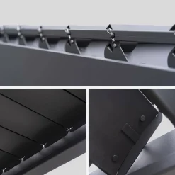Pergola bioclimatica 3x6m in alluminio, lamelle orientabili