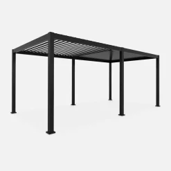 Pergola bioclimatica 3x6m in alluminio, lamelle orientabili