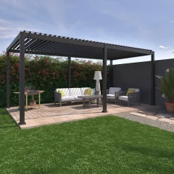Pergola bioclimatica 3x6m in alluminio, lamelle orientabili