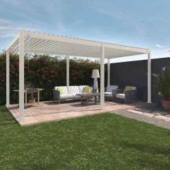 Pergola bioclimatica 3x6m in alluminio, lamelle orientabili