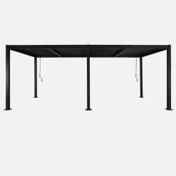 Pergola bioclimatica 3x6m in alluminio e acciaio, lamelle orientabili