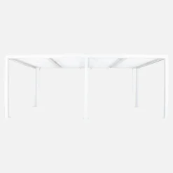 Pergola bioclimatica 3x6m in alluminio e acciaio, lamelle orientabili