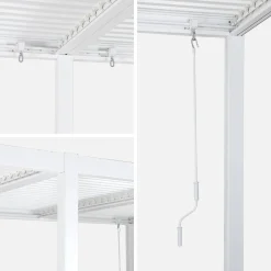 Pergola bioclimatica 3x6m in alluminio e acciaio, lamelle orientabili