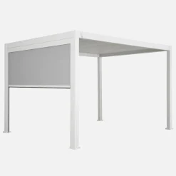 Pergola bioclimatica 3x4m in alluminio + tenda da sole 3m