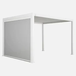 Pergola bioclimatica 3x4m in alluminio + tenda da sole 3m