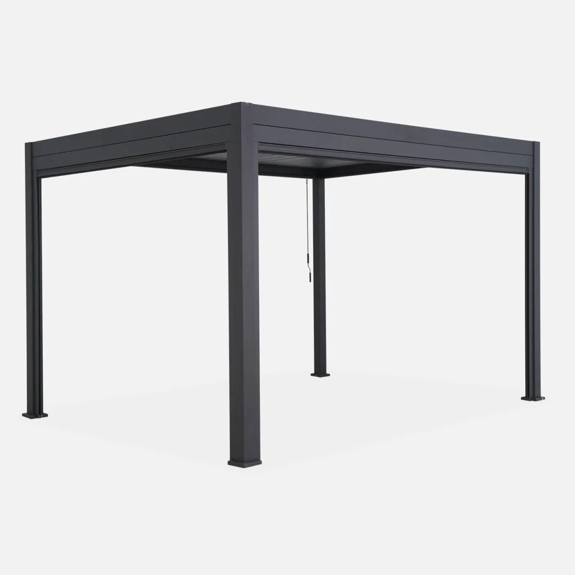 Pergola bioclimatica 3x4m in alluminio + tenda da sole 4m