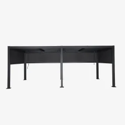 Pergola bioclimatica 3x6m in alluminio e acciaio + 4 tende 3m