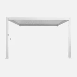 Pergola bioclimatica 3x4m in alluminio addossata, lame orientabili
