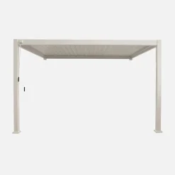 Pergola bioclimatica 3x4m in alluminio addossata, lame orientabili