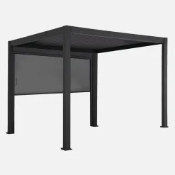 Pergola bioclimatica 3x3m in alluminio V2 + tenda 3m