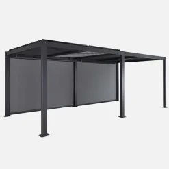 Pergola bioclimatica 3x6m + 2 tende 3m