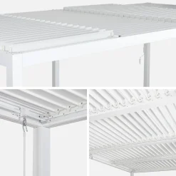 Pergola bioclimatica 3x6m + 2 tende 3m