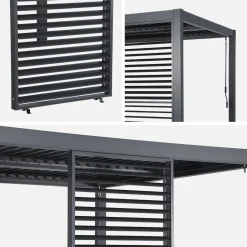Persiana con lamelle orientabili 1m in alluminio per pergola bioclimatica