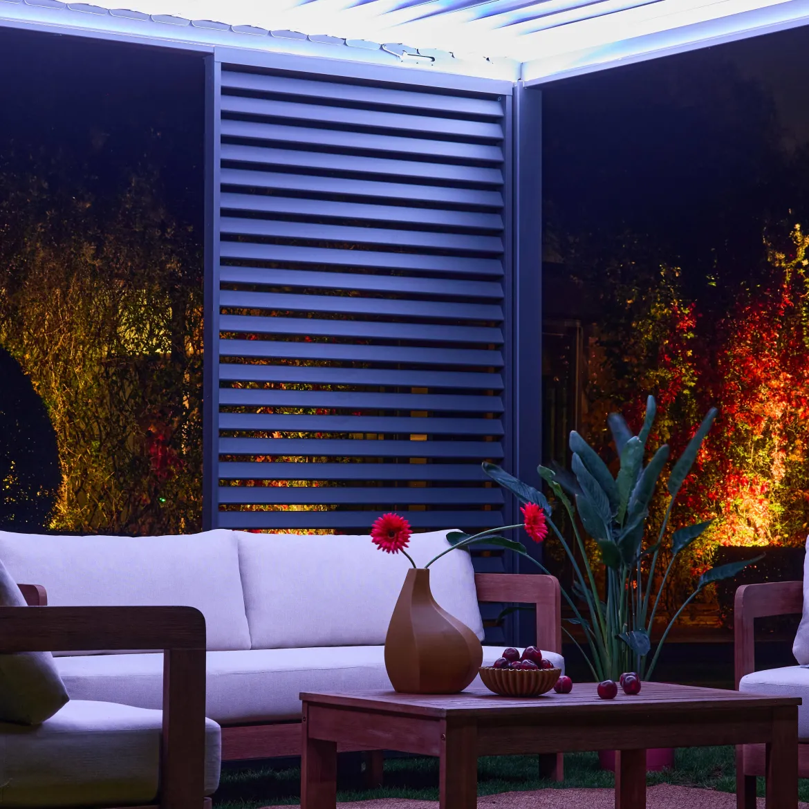 Persiana in alluminio da 1.3m per pergola a lamelle Triomphe