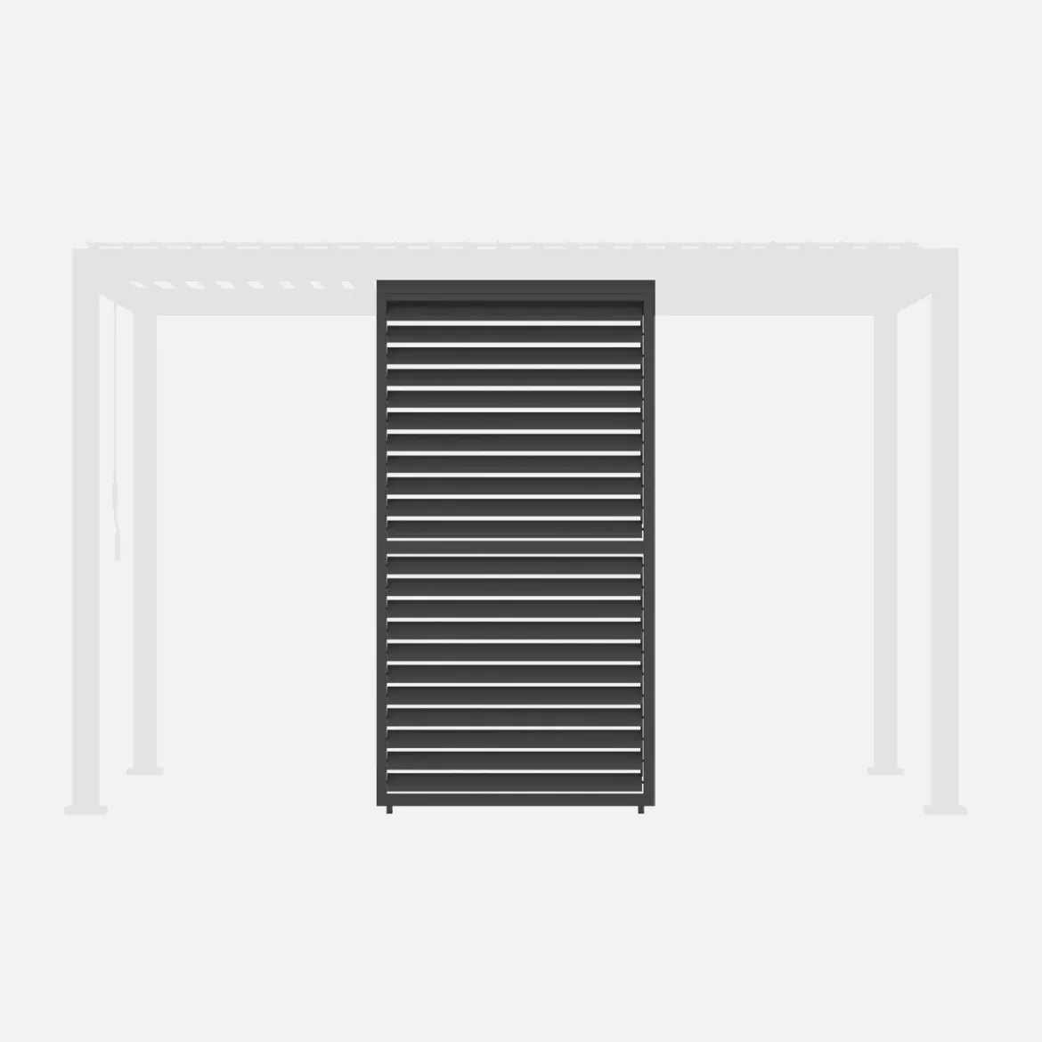 Persiana con lamelle orientabili 1.3m per pergola Triomphe