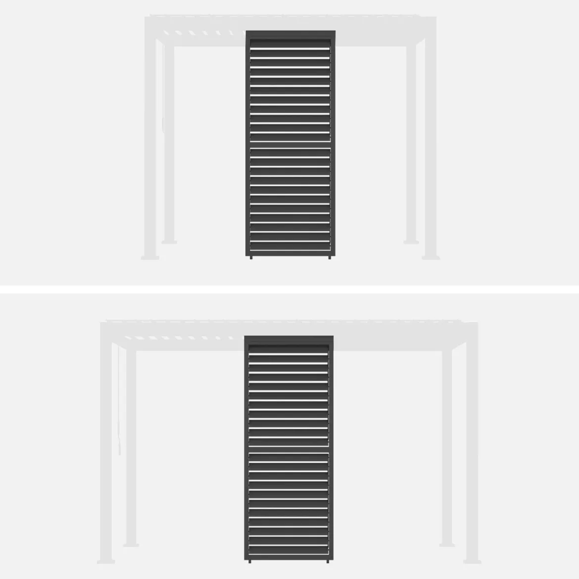 Persiana in alluminio da 1m per pergola bioclimatica Triomphe