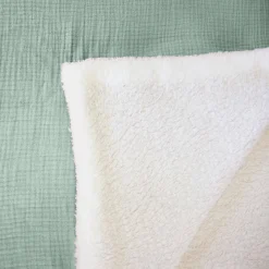 Plaid Sherpa e mussola di cotone , 170cm