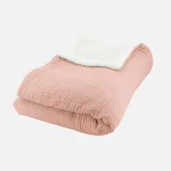 Plaid Sherpa e mussola di cotone , 170cm