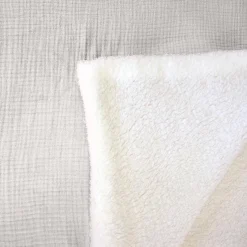 Plaid Sherpa e mussola di cotone , 170cm