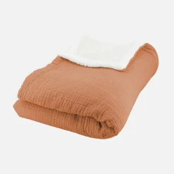 Plaid Sherpa e mussola di cotone , 170cm
