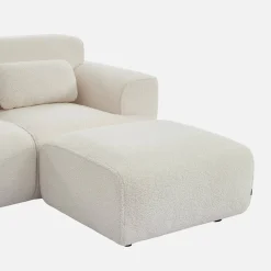 Poggiapiedi per divano Wallas bouclé