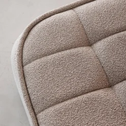 Poggiapiedi per poltrona Boni in bouclé testurizzato