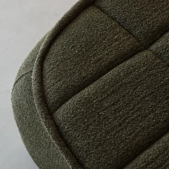 Poggiapiedi per poltrona Boni in bouclé testurizzato